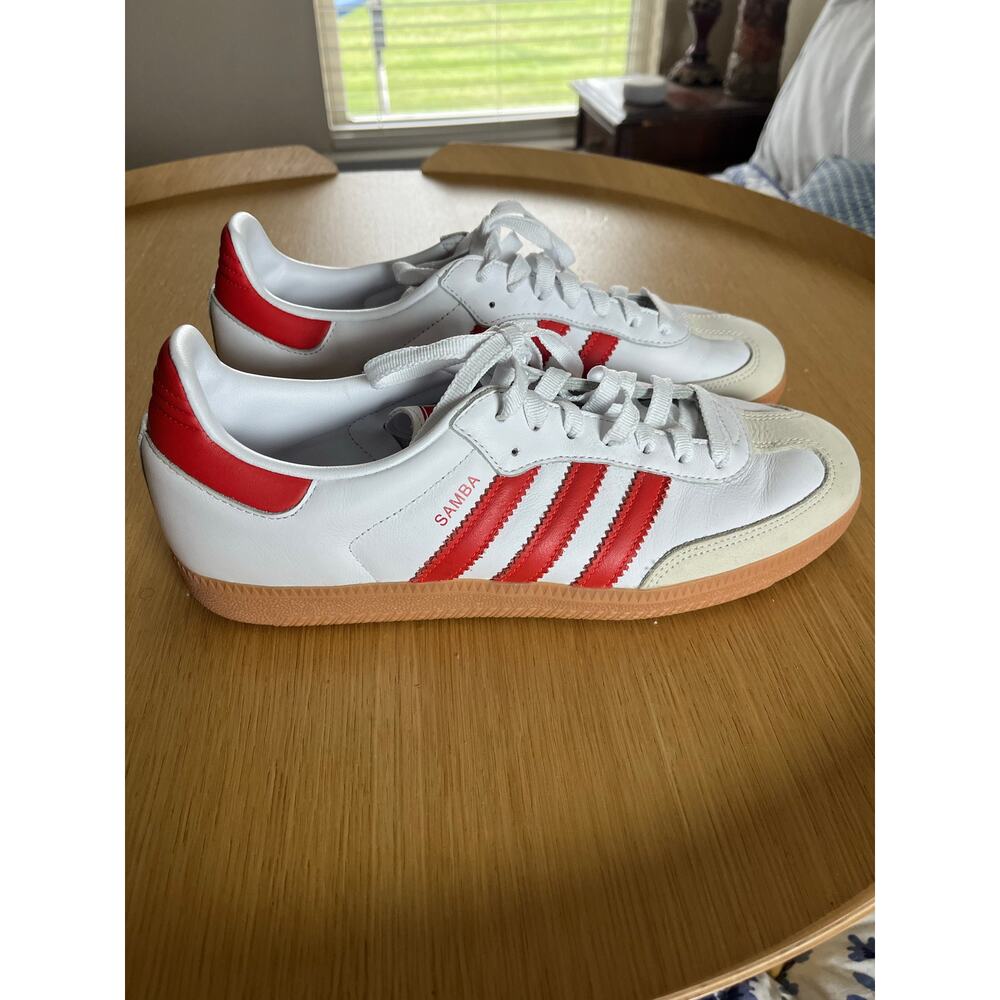 adidas | NWOT Men's Size 11 Samba OG White Solar Red Shoes - Picture 4 of 9
